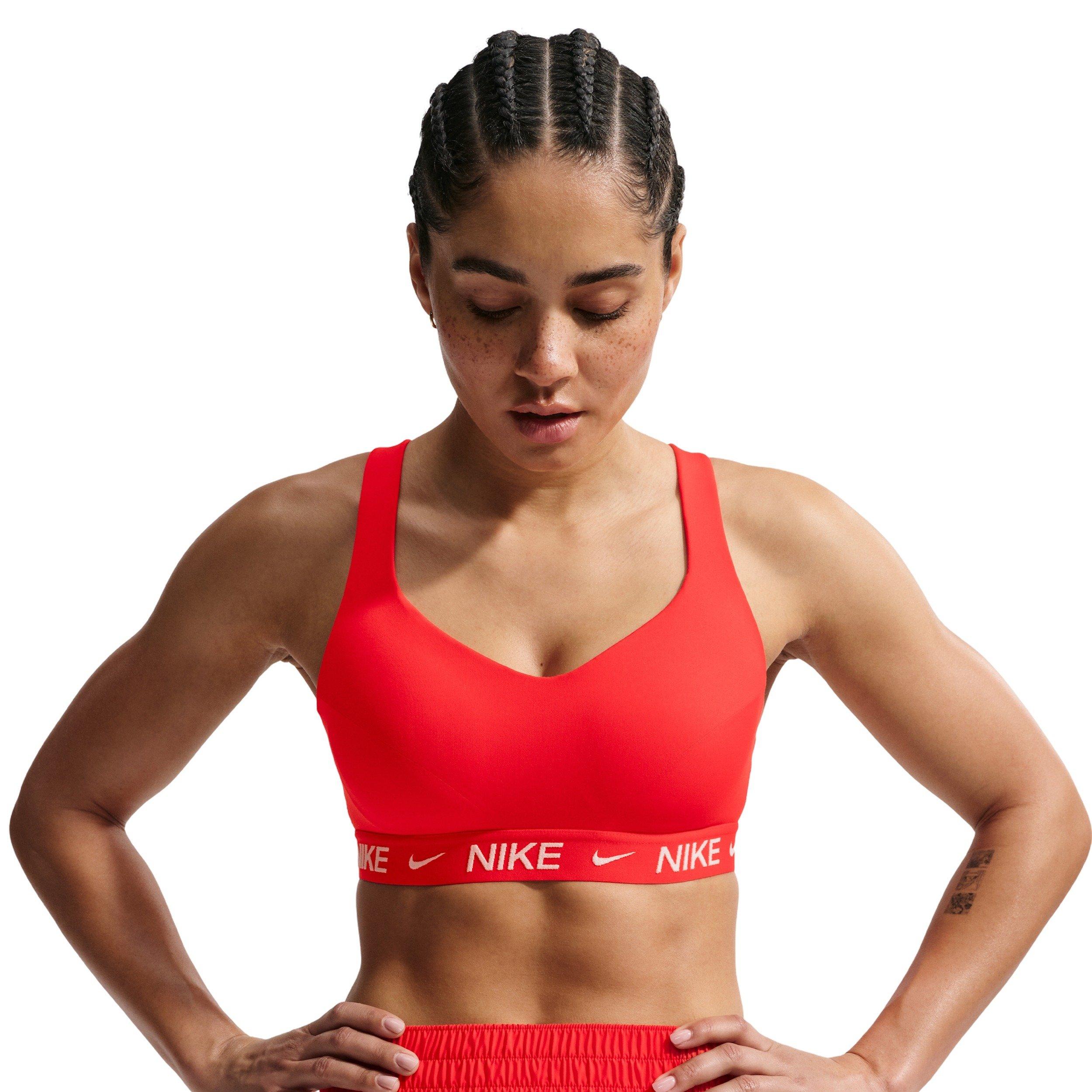 Nike Women's Indy High Support Padded Adjustable Sports Bra - Light Crimson - LIGHT CRIMSON